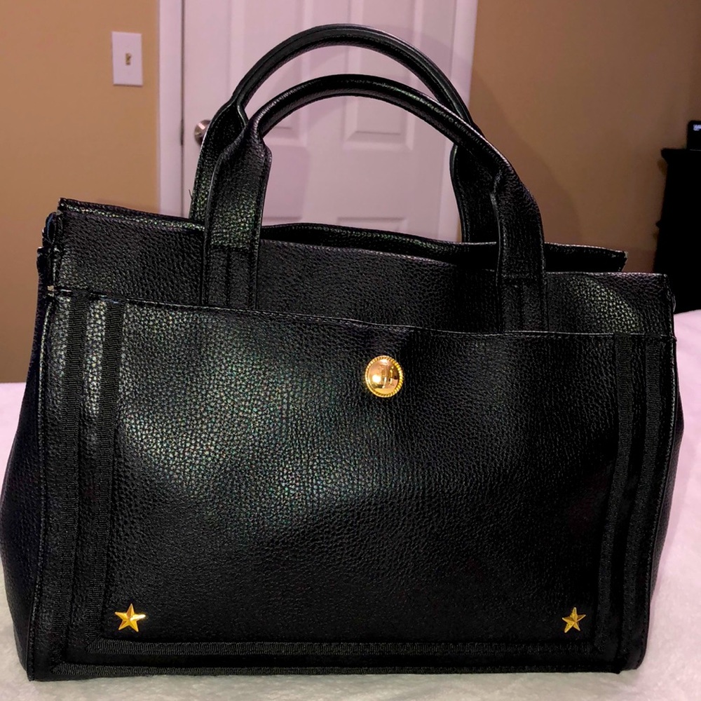 Tommy Hilfiger Black with Gold Star Details Handbag